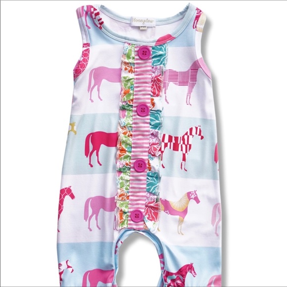 Other - 🦓💘JUST IN💘🦓🆕Pink & Baby Blue Zebra Romper!